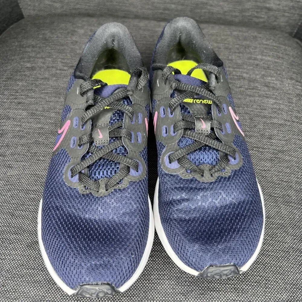 Nike Renew Ride 2 Women's Blue Black Pink Running Shoes Size 7.5M CU3508-401